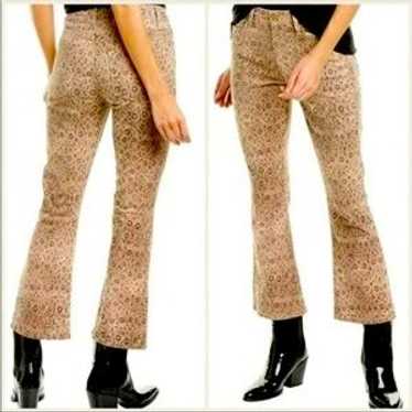 Frame Le Crop Mini Boot Snake Python Print In Van… - image 1