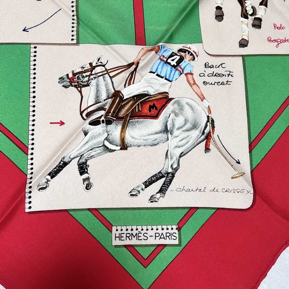 Hermes Le Monde de Polo Silk Scarf - image 6