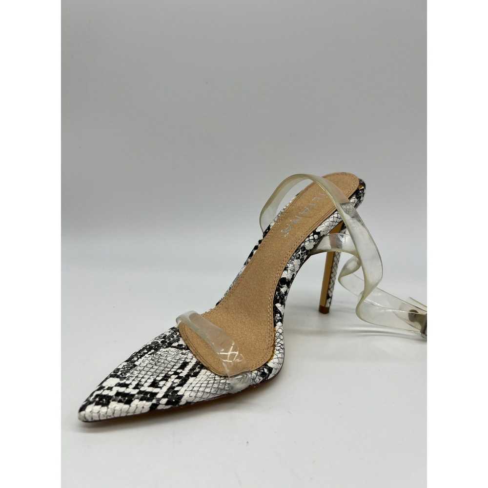 Other Liliana Snakeskin Open Pointy Toe Stiletto … - image 1