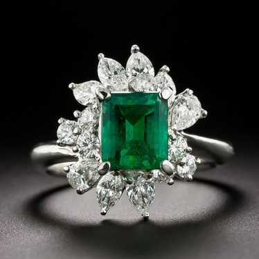 Fine 1.90 Carat Emerald and Diamond Ring