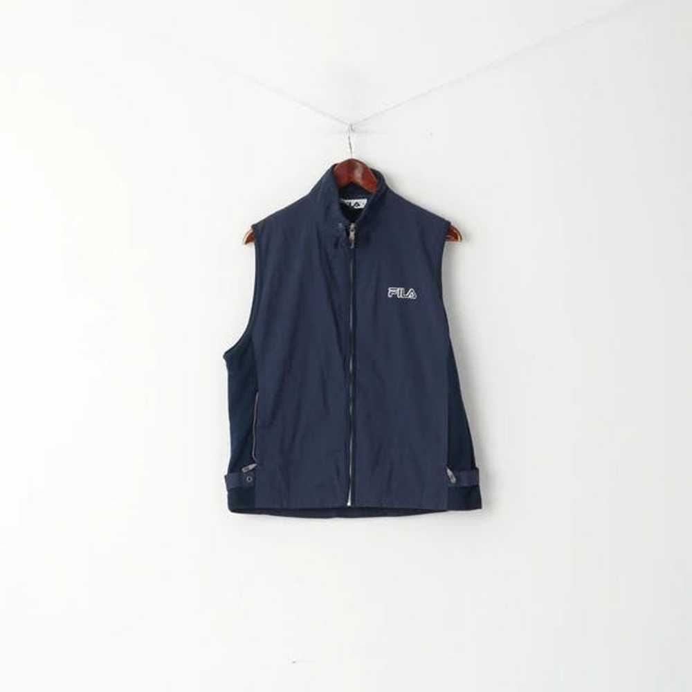 Fila × Vintage Fila Men S Waistcoat Navy Sport Zi… - image 1