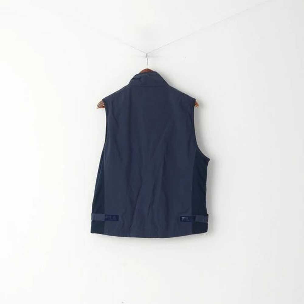 Fila × Vintage Fila Men S Waistcoat Navy Sport Zi… - image 6