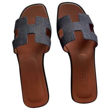 Hermès Oran cloth sandal - image 1