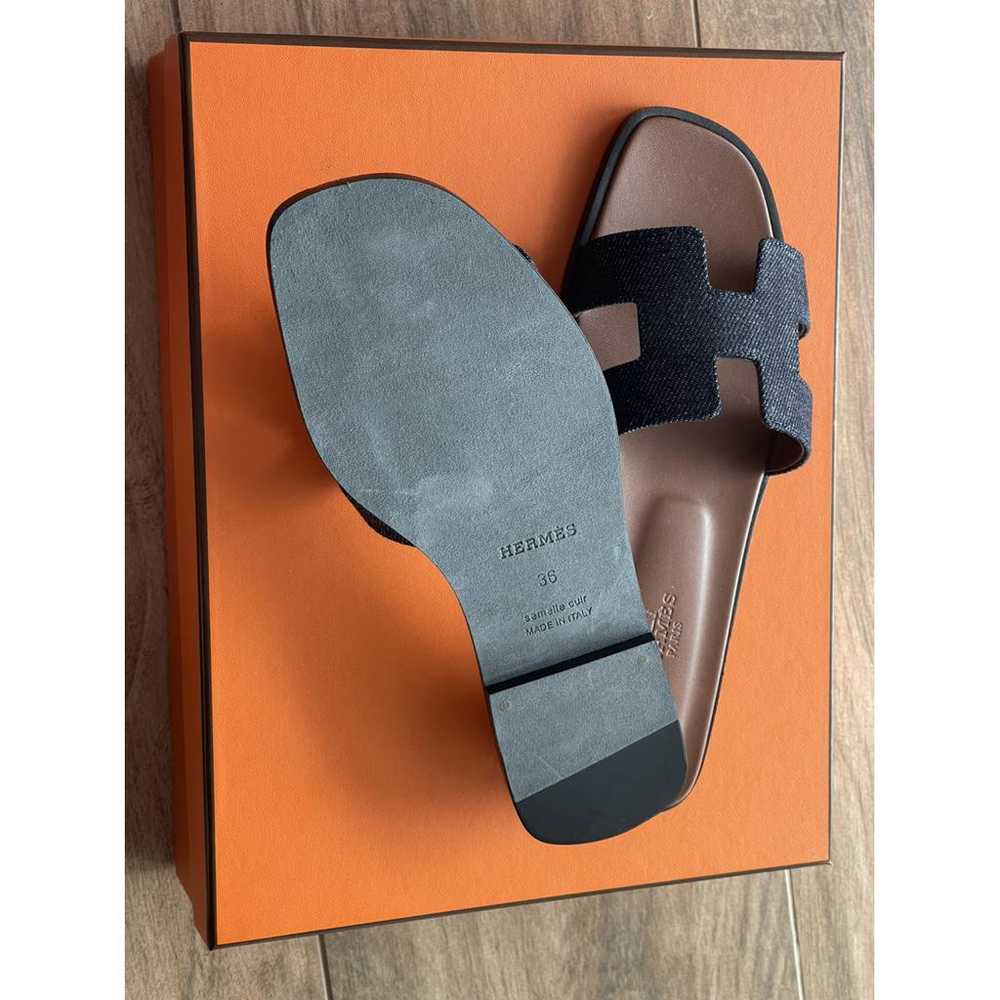 Hermès Oran cloth sandal - image 2