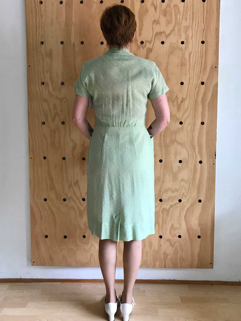 1940s Syd of Chicago Green Dress (M) - image 6