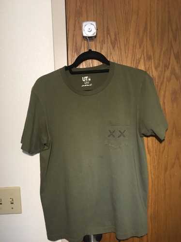 Kaws × Uniqlo Graphic Tee In Olive Green