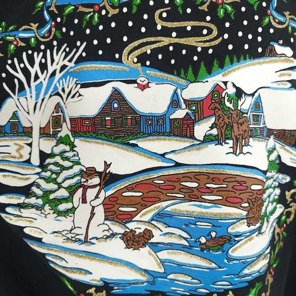 Vintage Winter Snowscape Sweatshirt Vintage 90s R… - image 2