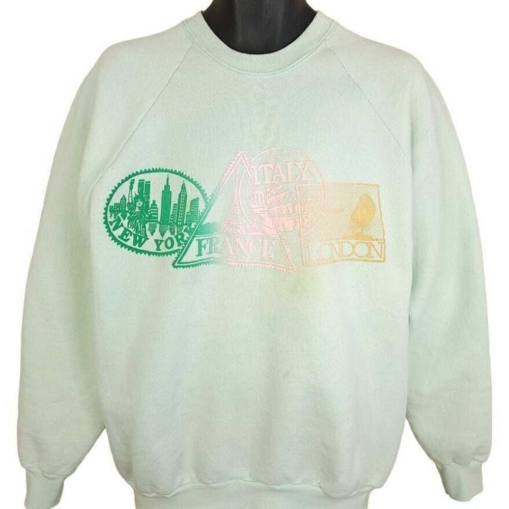 Vintage International Cities Sweatshirt Vintage 9… - image 1