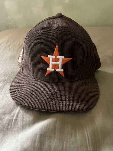 Houston Astros Cord Visor 59FIFTY Fitted Hat (Corduroy BRIM) 22 / 7 3/4
