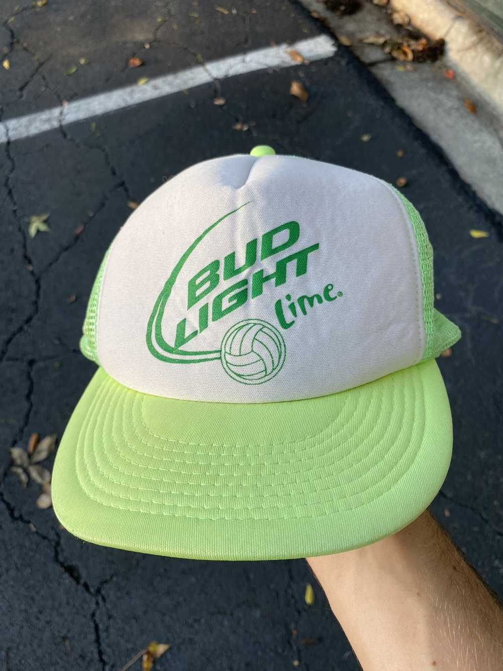 Vintage Vintage Bud Light Lime Trucker Hat 80s 90s - image 1