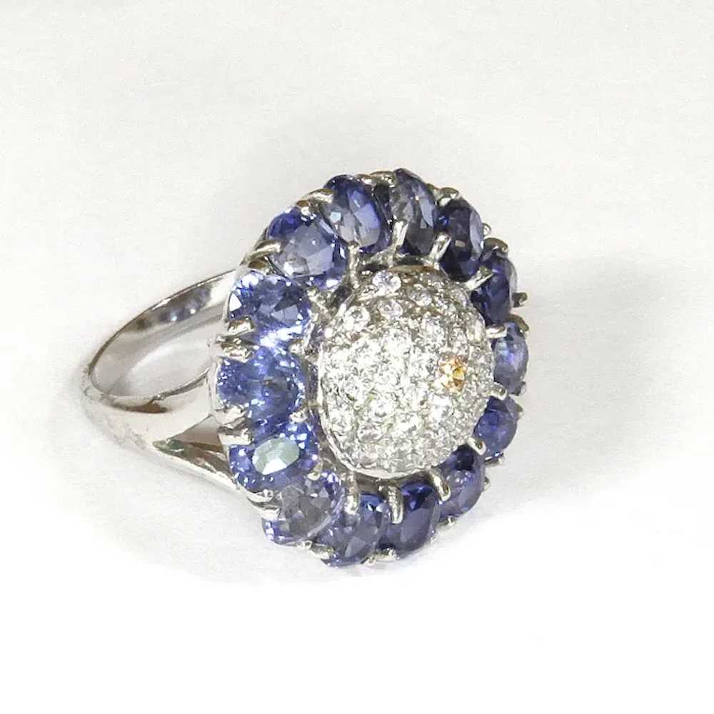 Vintage Cocktail/Dinner Ring – Sterling – Flower … - image 3