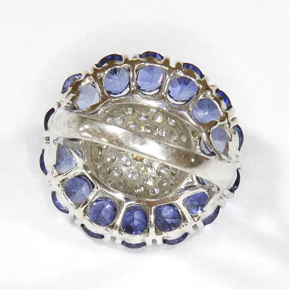 Vintage Cocktail/Dinner Ring – Sterling – Flower … - image 5