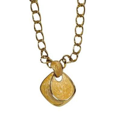 Vintage Napier Necklace, Triangular, Gold swirl, … - image 1