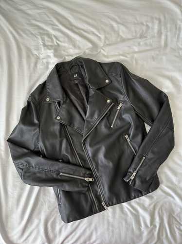 H and m outlet leather jacket mens