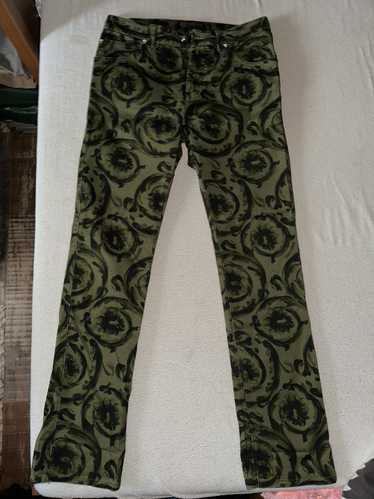 Versace Versace Barocco Silhouette Jeans Green