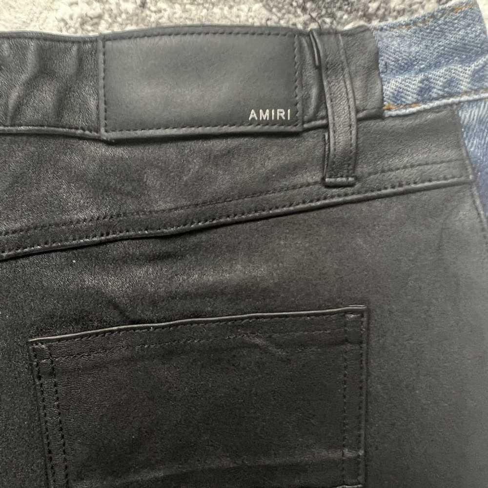 Amiri Amiri Denim Leather Skirt - image 12