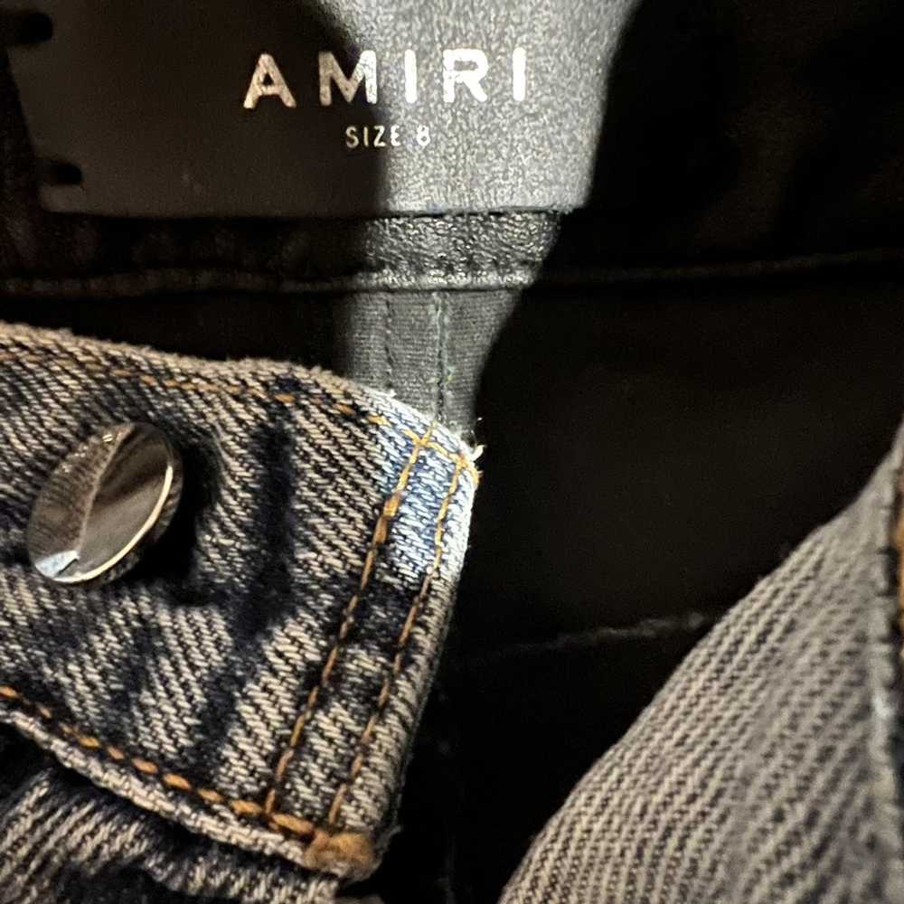 Amiri Amiri Denim Leather Skirt - image 2