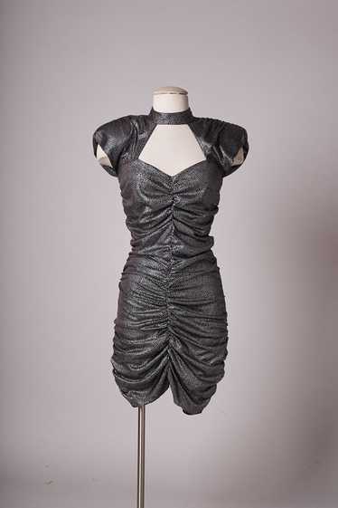 Vintage Vintage 1980s Metallic Mini Ruched Dress