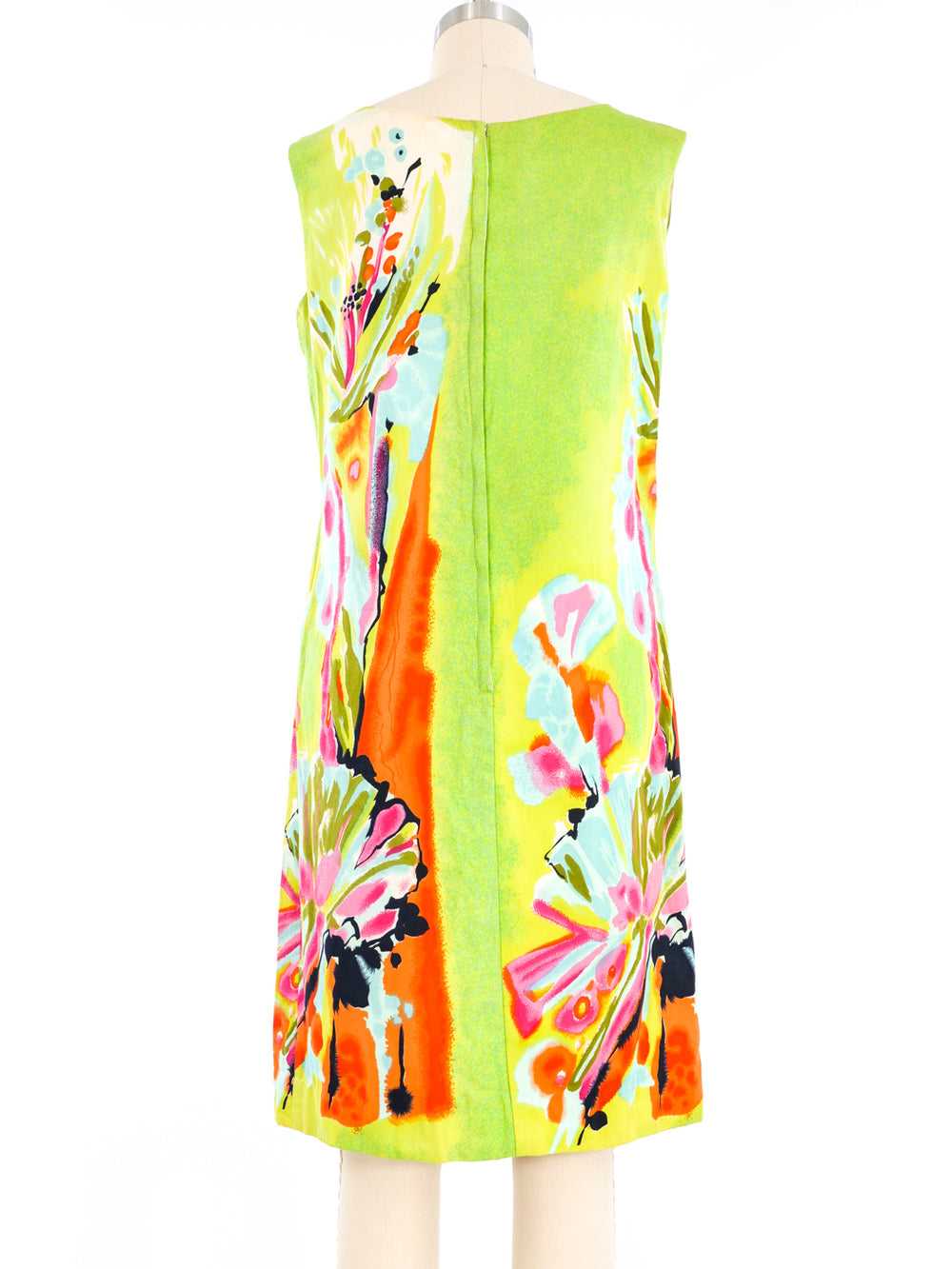 Watercolor Printed Floral Shift Dress - image 4