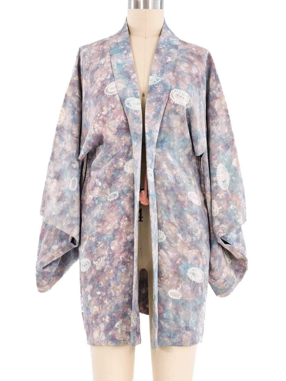 Watercolor Printed Haori Kimono - image 1