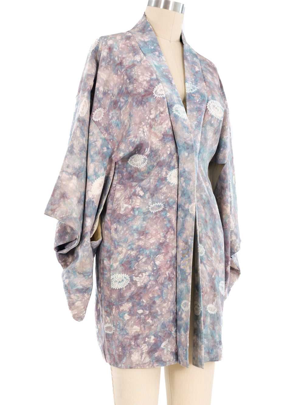 Watercolor Printed Haori Kimono - image 4