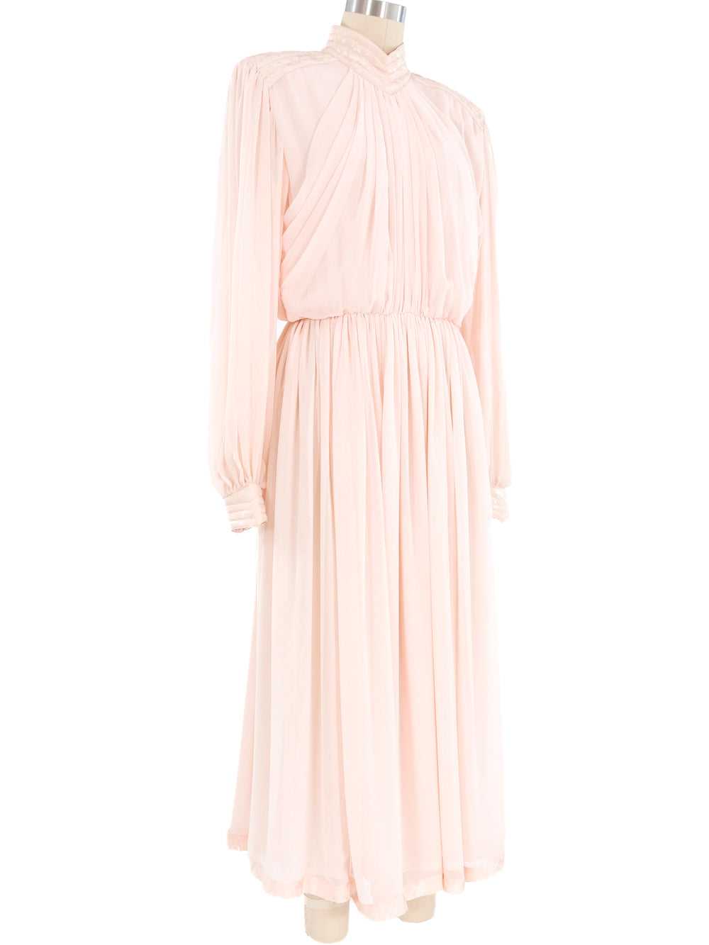 Wayne Clark Pink Chiffon Dress - image 4