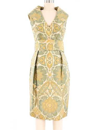 Alexander McQueen Silk Brocade Dress