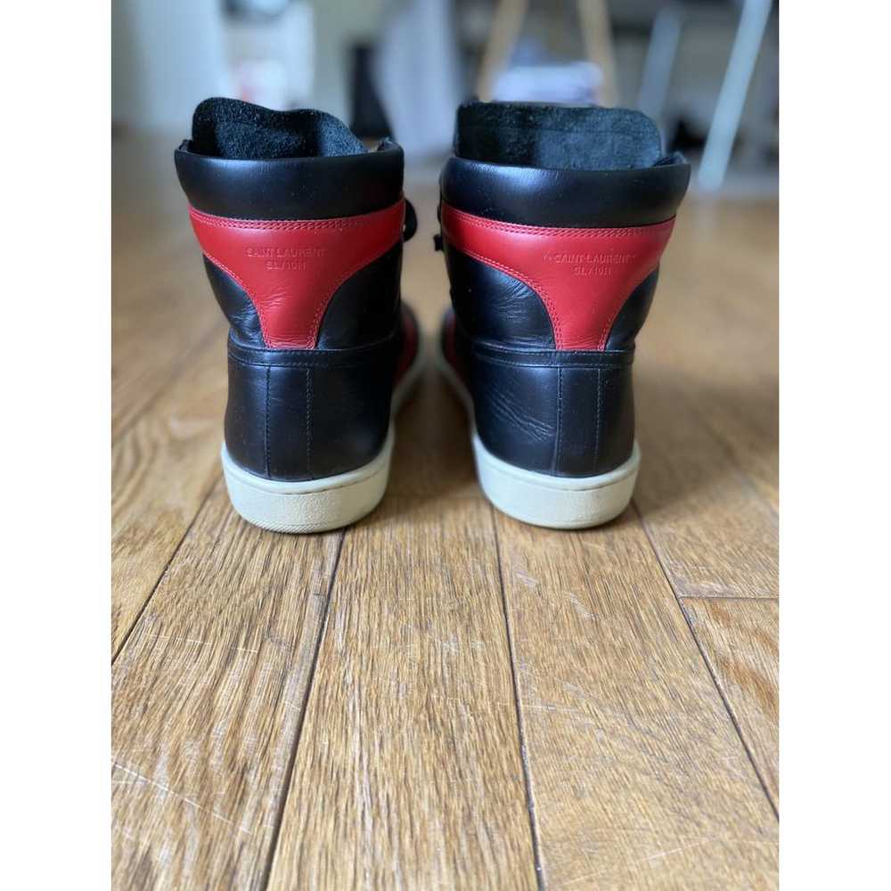 Saint Laurent Sl/100H leather high trainers - image 2