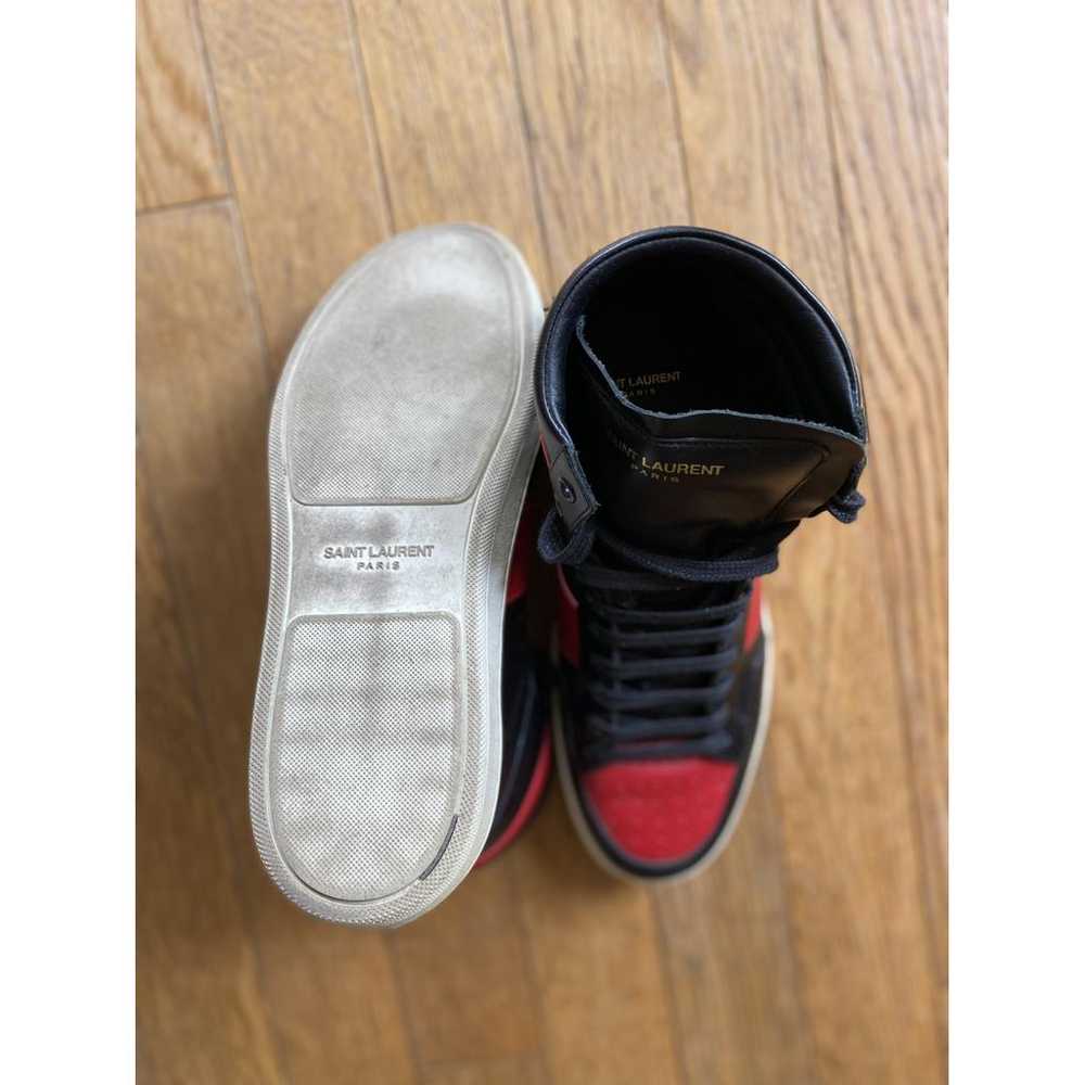 Saint Laurent Sl/100H leather high trainers - image 5