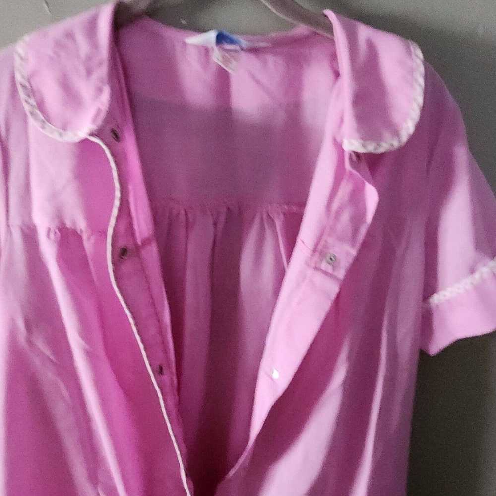 Vintage Sears Pink Snap button kaftan hospital nu… - image 3