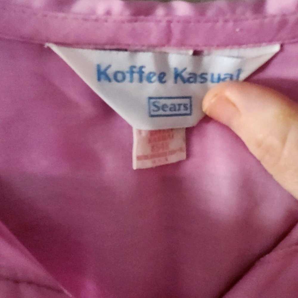 Vintage Sears Pink Snap button kaftan hospital nu… - image 7