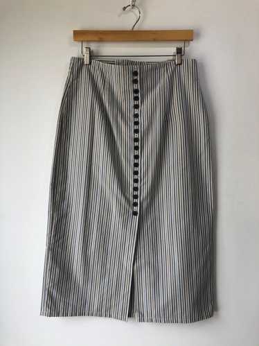 Vintage Myrtle Blue and White Striped Skirt - image 1