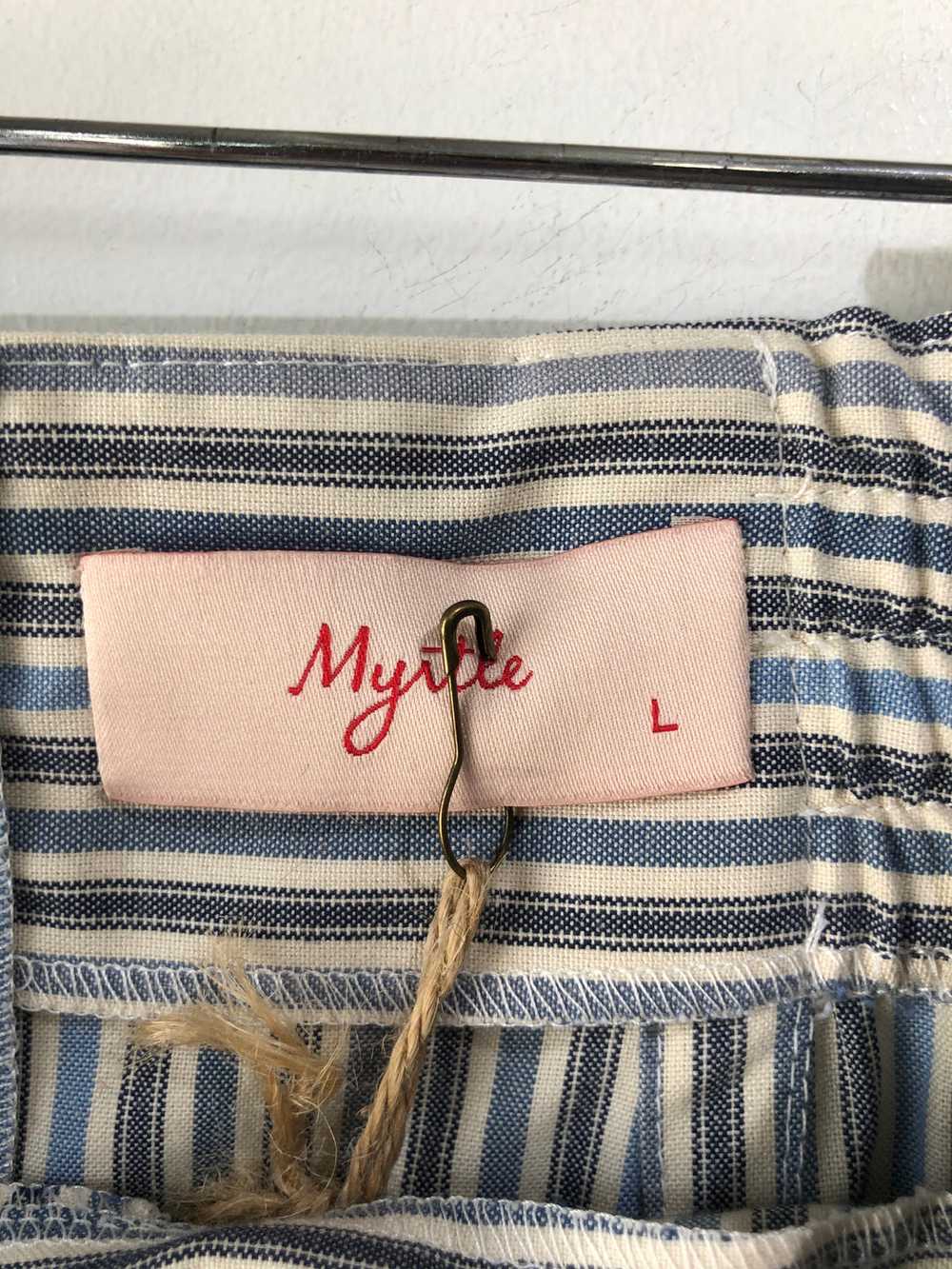 Vintage Myrtle Blue and White Striped Skirt - image 3