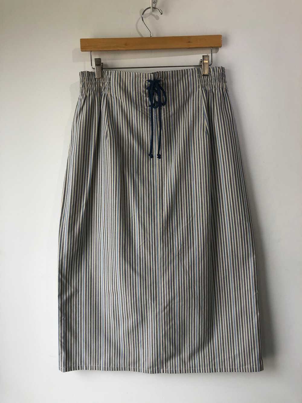 Vintage Myrtle Blue and White Striped Skirt - image 4