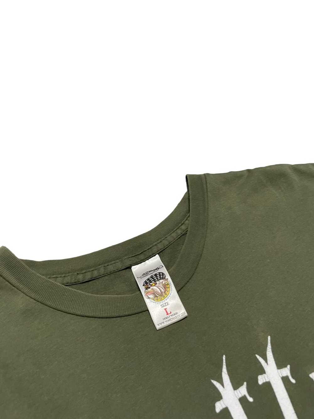 Ed Hardy × Vintage Ed Hardy drip T-shirt Y2k - image 3
