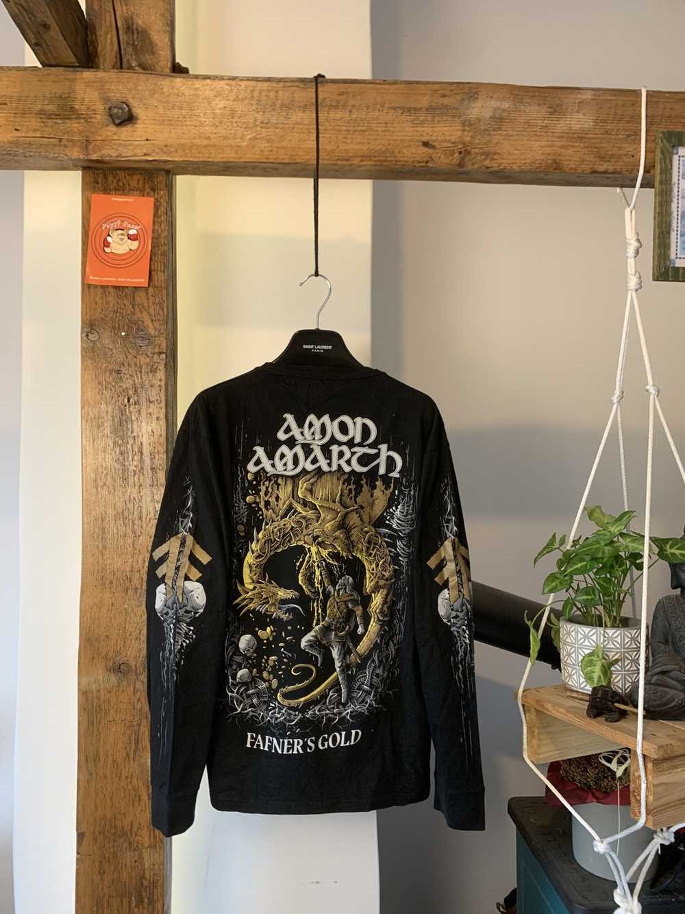 Band Tees × Rock Band × Vintage Amon Amarth Fafne… - image 1