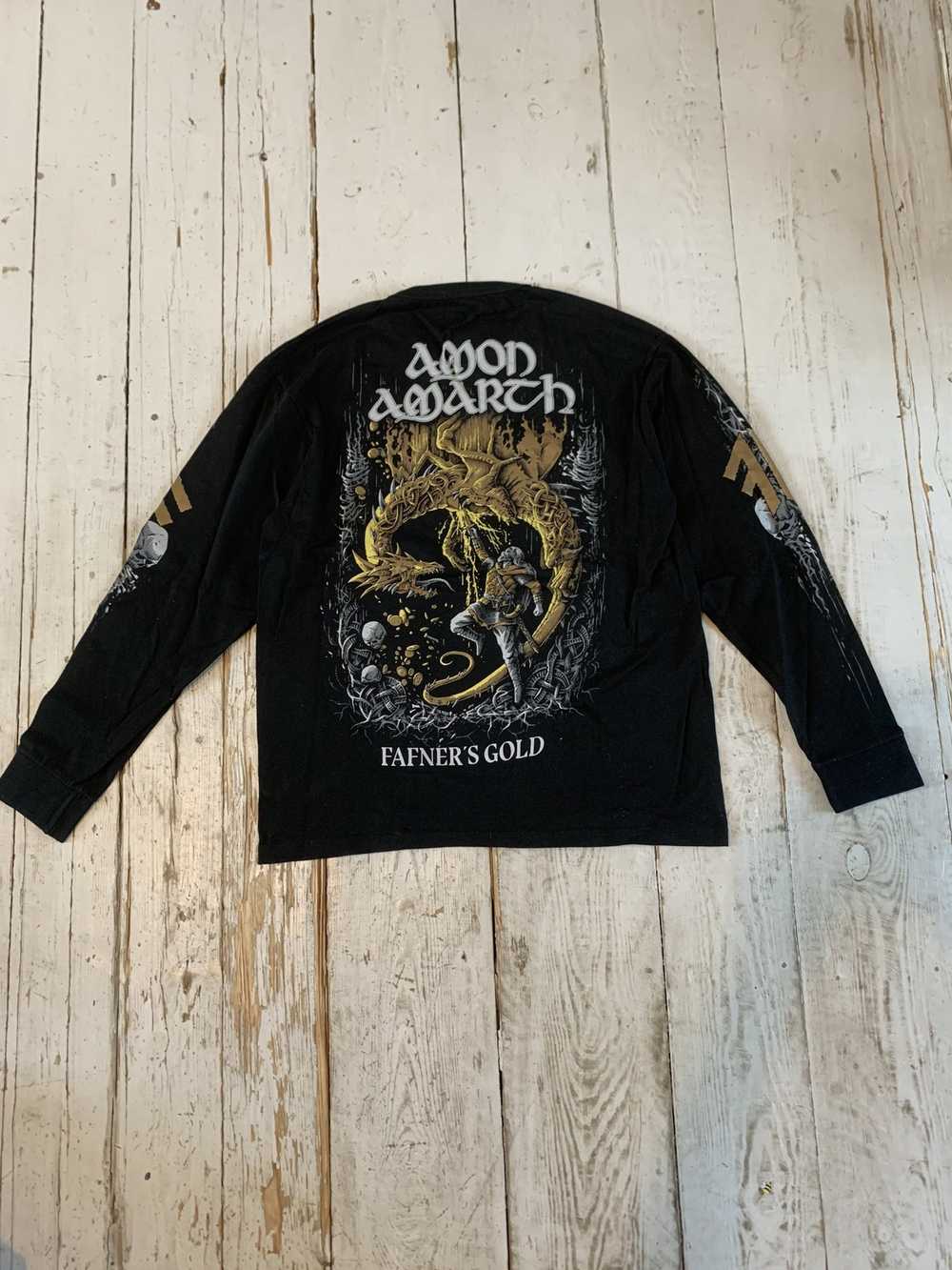 Band Tees × Rock Band × Vintage Amon Amarth Fafne… - image 3