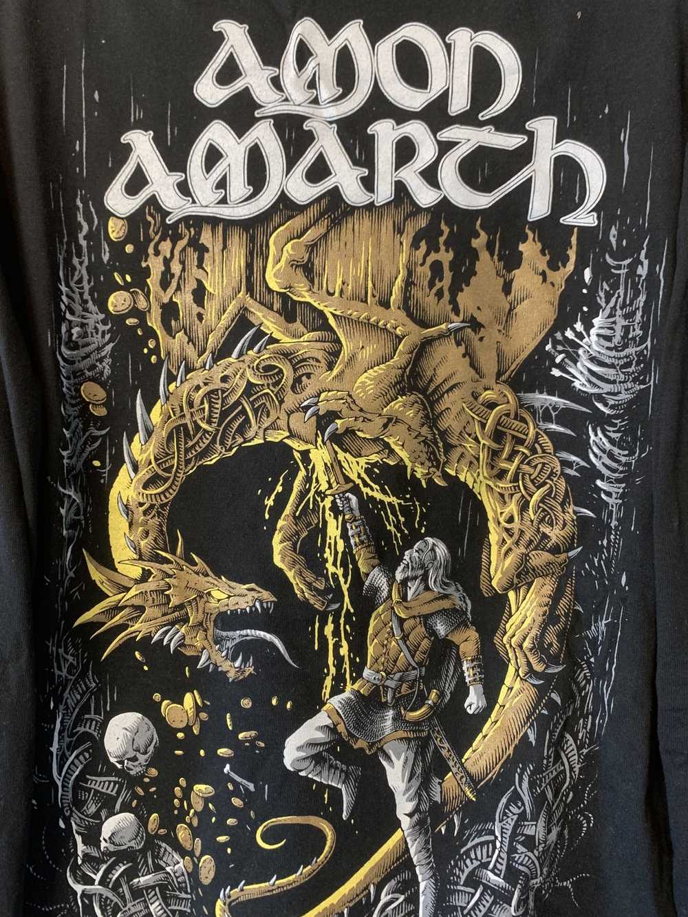 Band Tees × Rock Band × Vintage Amon Amarth Fafne… - image 9