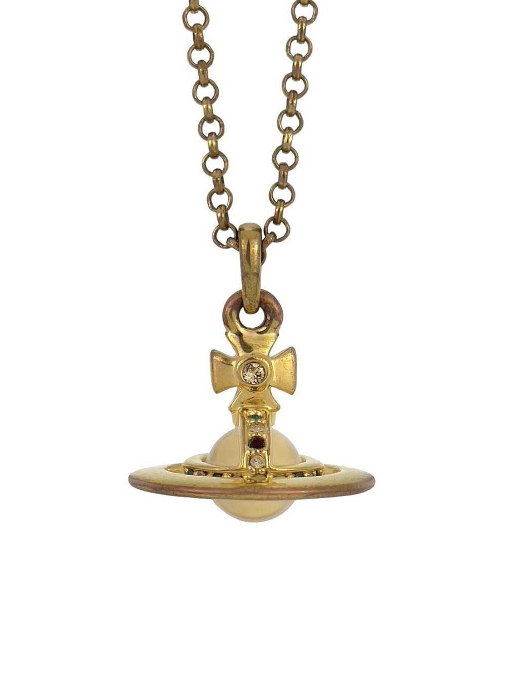 Vivienne Westwood Gold 3D Orb Necklace - image 1