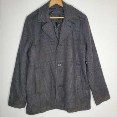Sarah Pacini vintage wool black/grey sleeveless vest coat size 1