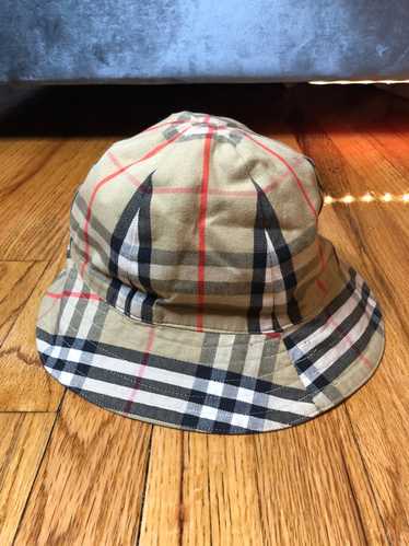 Rare 100% Authentic Burberry Vintage Check Wool Safari Vintage Bucket Hat