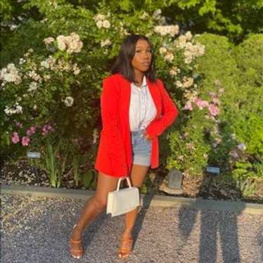 Extro & Vert Slouchy Blazer In Tangerine Us 2 - image 1