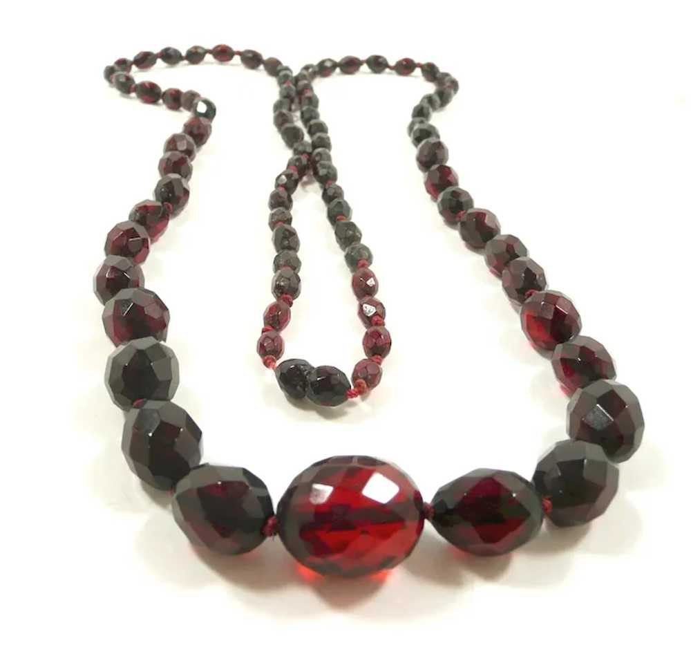 Perfectly Cherry Amber Necklace c. 1900- 1930 - image 2