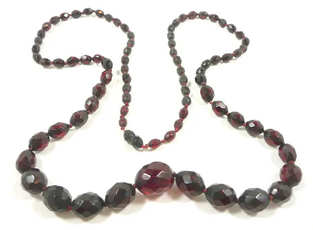 Perfectly Cherry Amber Necklace c. 1900- 1930 - image 3