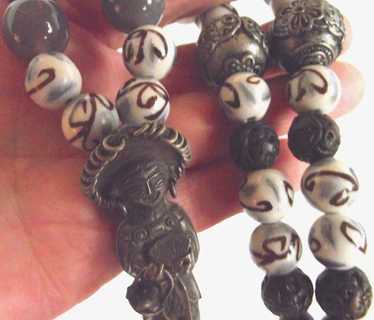 Vintage Chinese Hakka Lady Pendant with Vtg Chine… - image 1