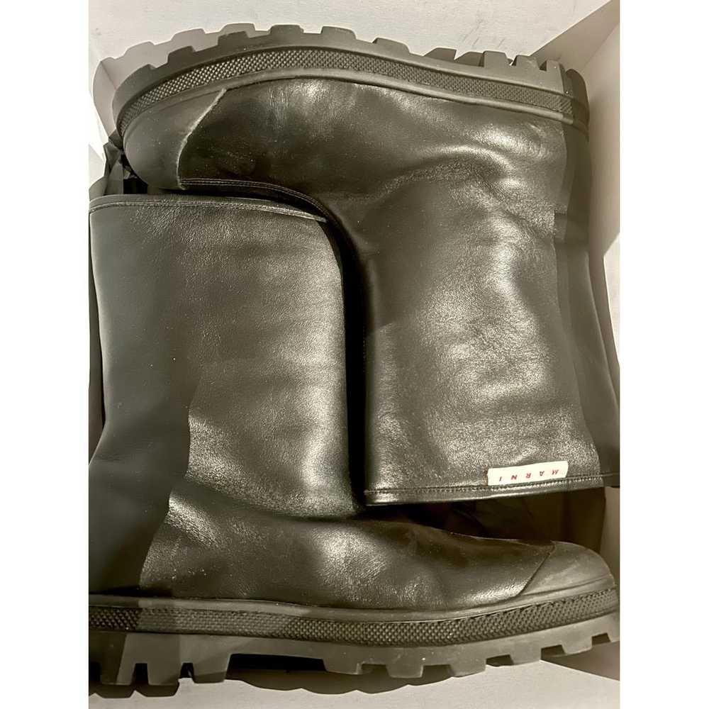 Marni Leather biker boots - image 8