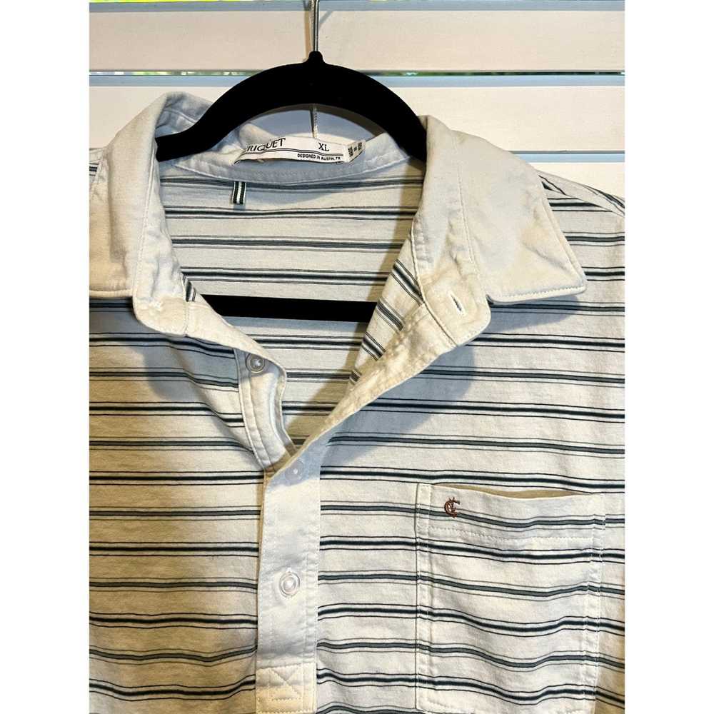 Criquet Criquet Mens Striped Polo Shirt - Size XL - image 2
