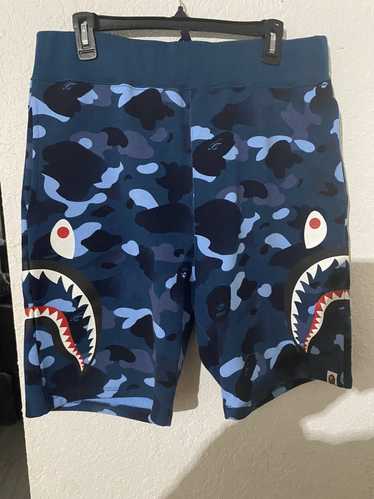 Bape Gradation Camo Shark Sweat Shorts