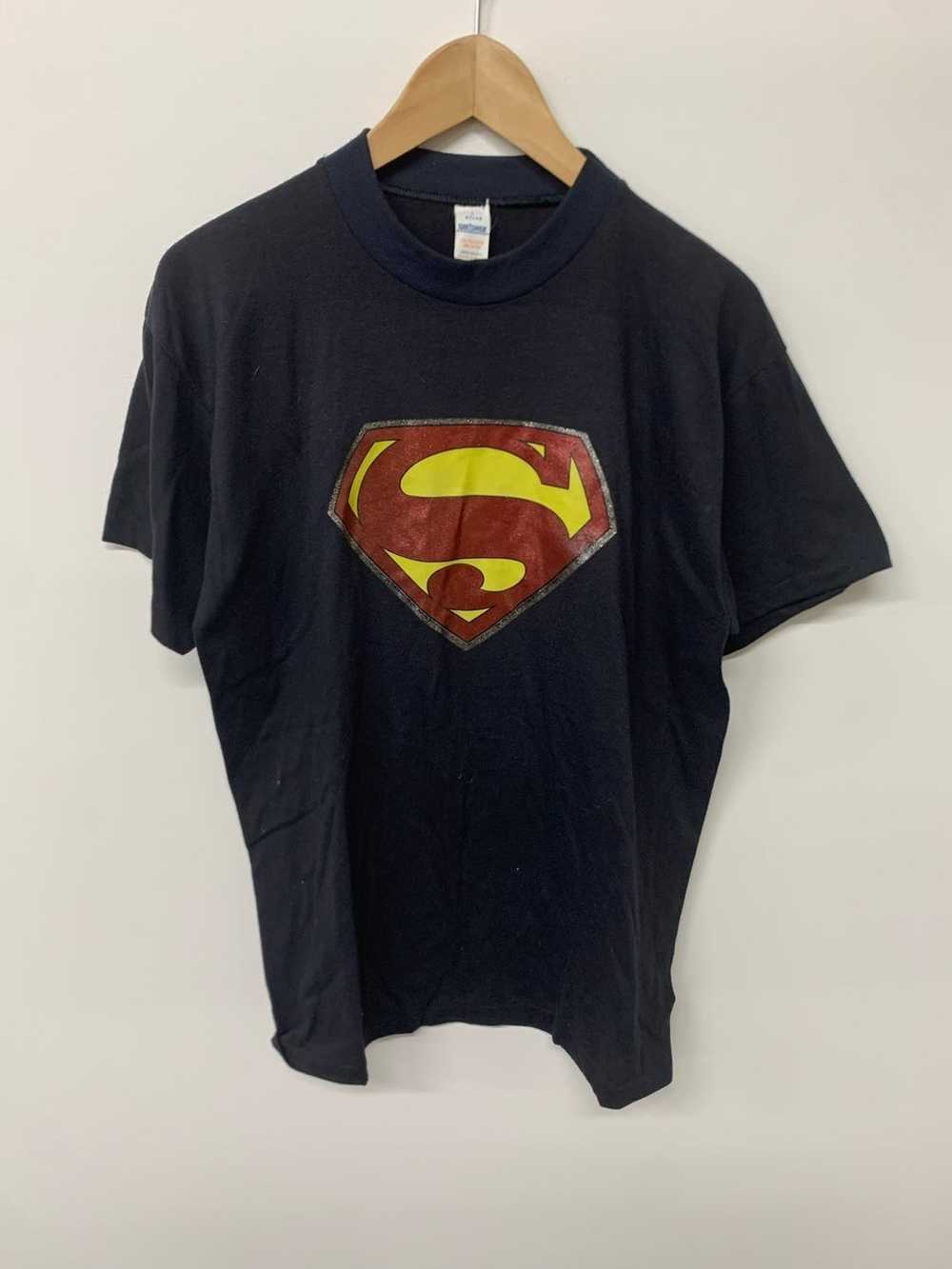 Tee × Tee Shirt × Vintage Vintage Superman Logo S… - image 1