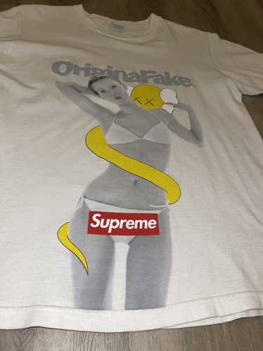 Supreme × Kaws Original Fake White T-Shirt